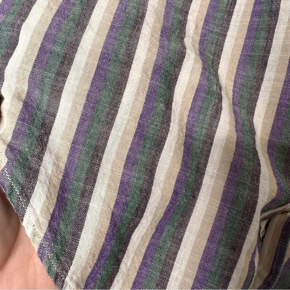 Mens Tailorbyrd Button Down Collared Shirt Cotton Medium Long Sleeve Striped Top - Picture 3 of 8
